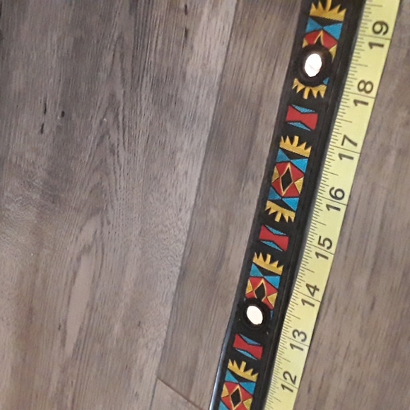 Patterned Multicolored Belt with round mirrors M/L - Picture 5 of 8